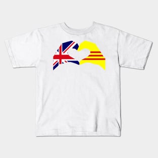 We Heart UK & South Vietnam Patriot Flag Series Kids T-Shirt